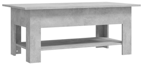 Coffee Table Concrete Grey 102x55x42 cm Engineered Wood