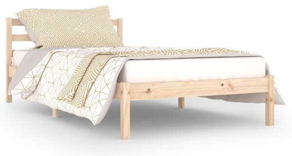 Bed Frame without Mattress Solid Wood Pine 100x200cm