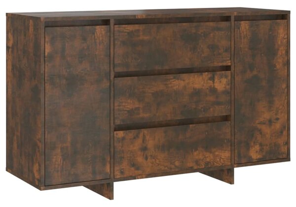 Sideboard with 3 Drawers Smoked Oak 120x41x75 cm Engineered Wood