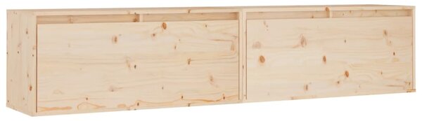 Wall Cabinets 2 pcs 80x30x35 cm Solid Wood Pine