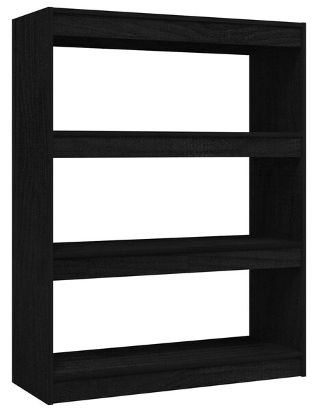 Book Cabinet/Room Divider Black 100x30x103 cm Solid Pinewood