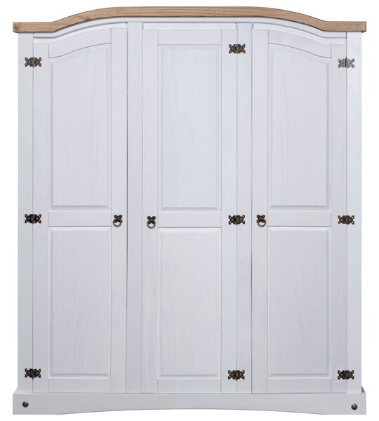 Wardrobe Mexican Pine Corona Range 3 Doors White