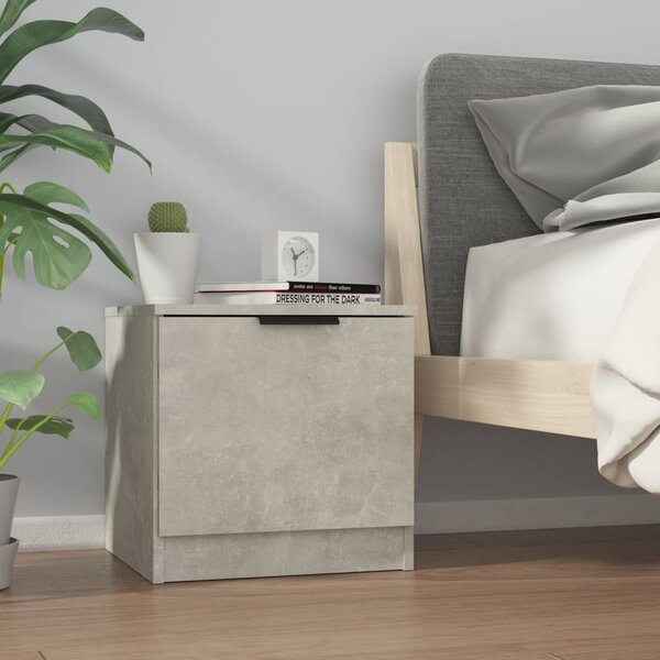 Bedside Cabinet Concrete Grey 40x39x40 cm