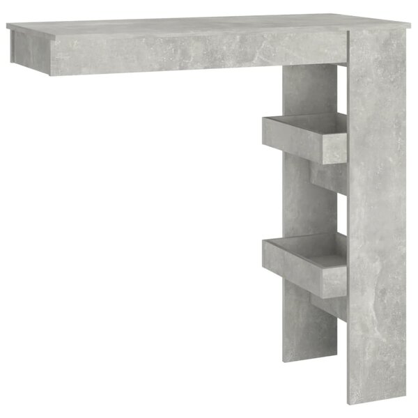 Wall Bar Table Concrete Grey 102x45x103.5 cm Engineered Wood