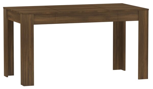 Dining Table Brown Oak 140x74.5x76 cm Engineered Wood