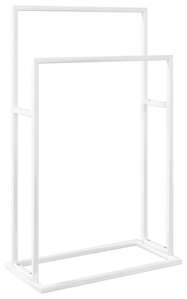 Freestanding Towel Rack White 48x24x78.5 cm Iron