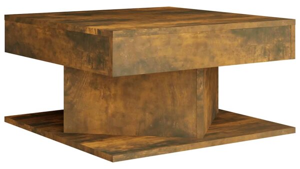 Coffee Table Smoked Oak 57x57x30 cm Engineered Wood