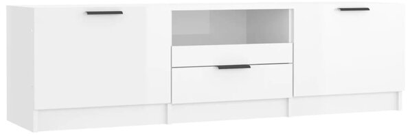 TV Cabinet High Gloss White 140x35x40 cm Engineered Wood