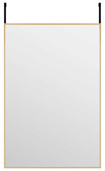 Door Mirror Gold 40x60 cm Glass and Aluminium