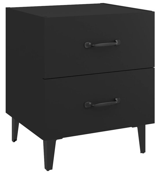 Bedside Cabinet Black 40x35x47.5 cm