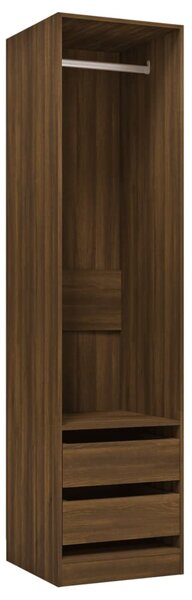 Wardrobe with Drawers Brown Oak 50x50x200 cm Engineered Wood