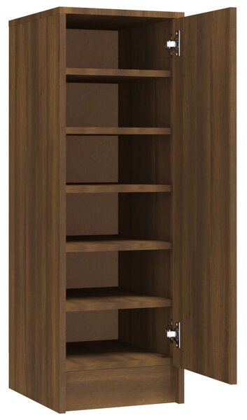 Shoe Cabinet Brown Oak 32x35x92 cm Engineered Wood