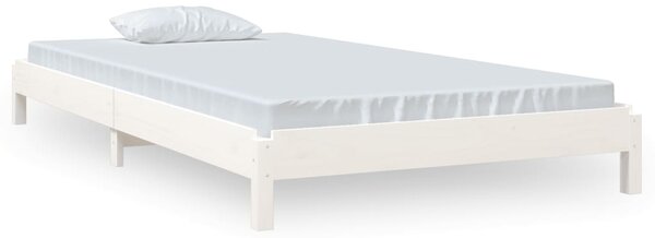 Stack Bed without Mattress White 80x200 cm Solid Wood Pine