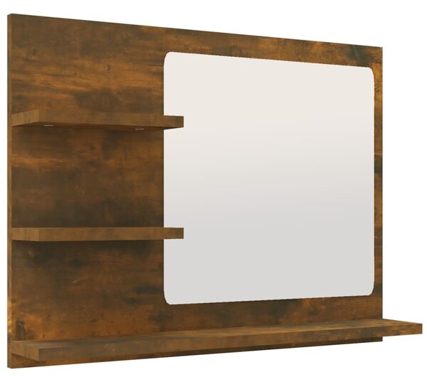 Bathroom Mirror Smoked Oak 60x10.5x45 cm Engineered Wood