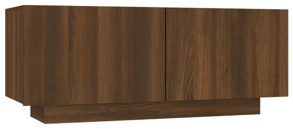 TV Cabinet Brown Oak 100x35x40 cm Engineered Wood