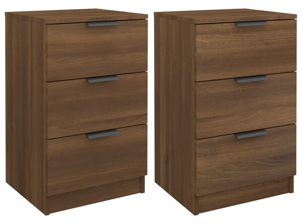 Bedside Cabinets 2 pcs Brown Oak 40x36x65 cm