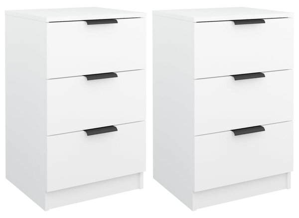 Bedside Cabinets 2 pcs White 40x36x65 cm