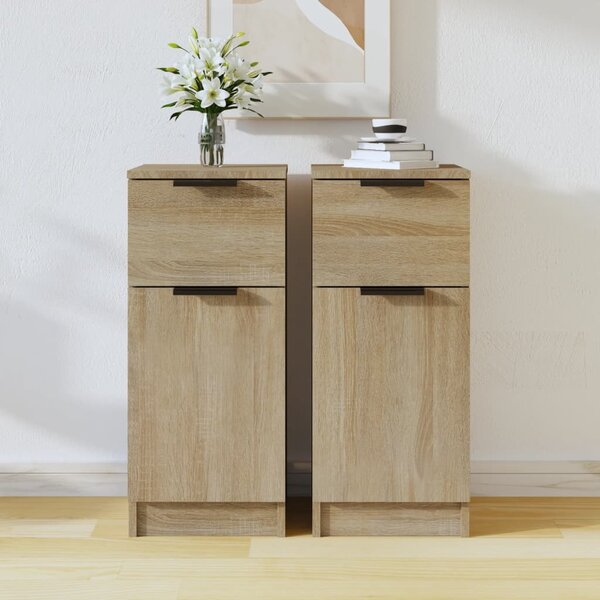 Sideboards 2 pcs Sonoma Oak 30x30x70 cm Engineered Wood