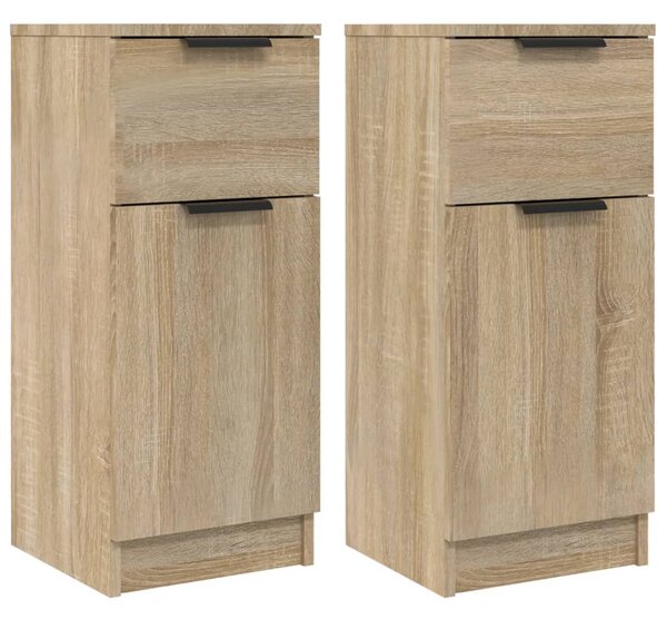 Sideboards 2 pcs Sonoma Oak 30x30x70 cm Engineered Wood