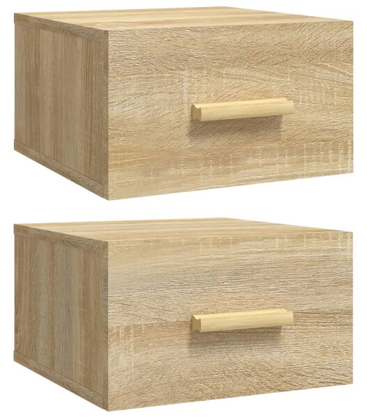 Wall-mounted Bedside Cabinets 2 pcs Sonoma Oak 35x35x20 cm