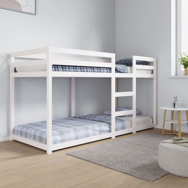 Bunk Bed without Mattress White 80x200 cm Solid Wood Pine