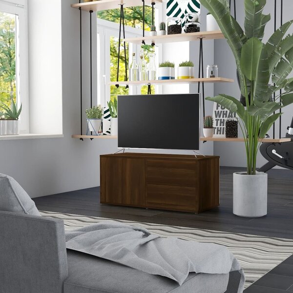 TV Cabinet Brown Oak 80x34x36 cm Engineered Wood