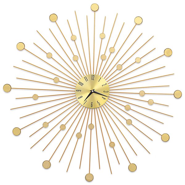 Wall Clock Metal 70 cm Golden