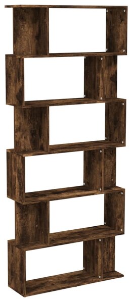 Book Cabinet/Room Divider Smoked Oak 80x24x192 cm Engineered Wood