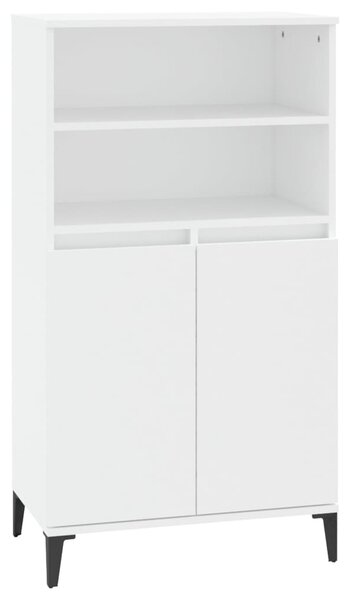 Highboard White 60x36x110 cm Engineered Wood