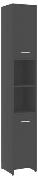 Bathroom Cabinet Black 30x30x183.5 cm Engineered Wood