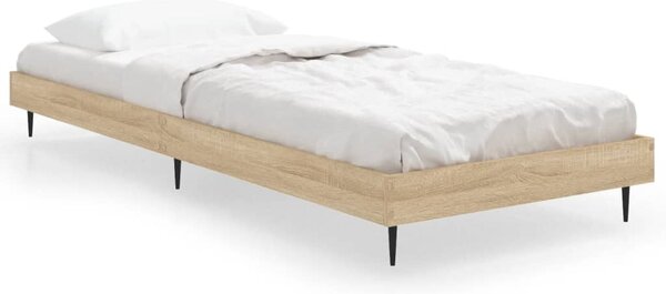 Bed Frame without Mattress Sonoma Oak 75x190 cm Small Single Engineered Wood