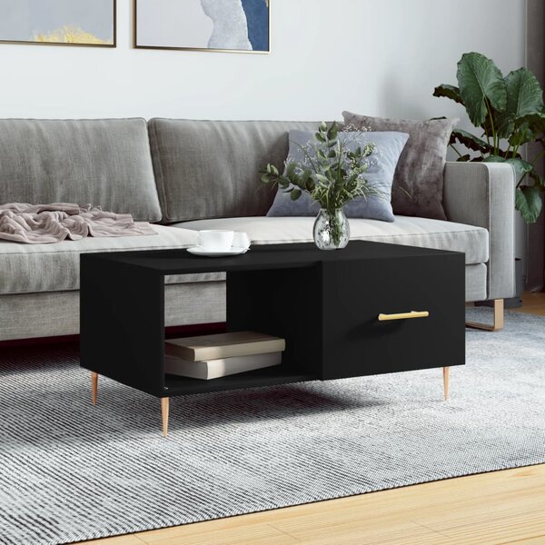 Coffee Table Black 90x50x40 cm Engineered Wood