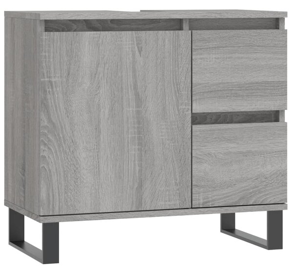 Bathroom Cabinet Grey Sonoma 65x33x60 cm Engineered Wood