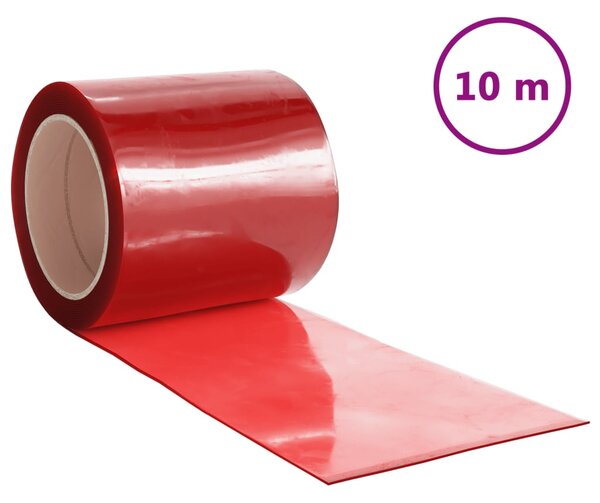 Door Curtain Red 200 mmx1.6 mm 10 m PVC