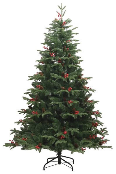 Artificial Hinged Christmas Tree with Cones and Berries 180 cm