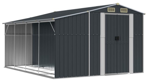 Garden Shed Anthracite 277x365.5x179 cm Galvanised Steel