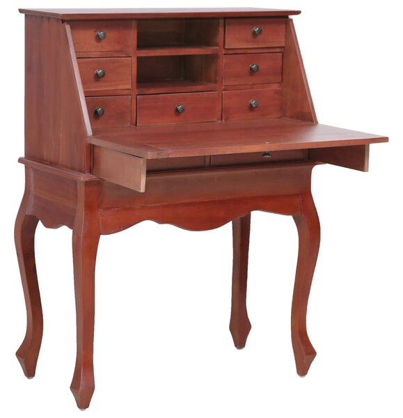 Secretary Desk Brown 78x42x103 cm Solid Mahogany Wood