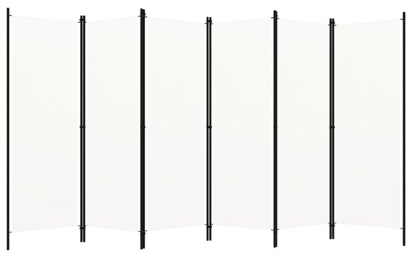 6-Panel Room Divider White 300x180 cm