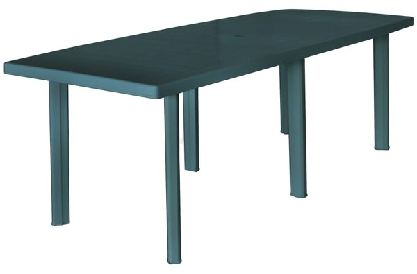 Garden Table Green 210x96x72 cm Plastic