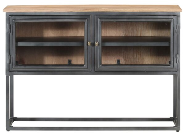 Sideboard Grey 100x30x70 cm Solid Acacia Wood