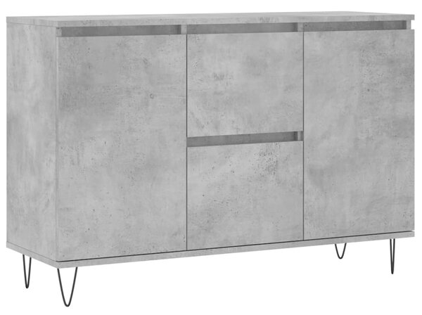 Sideboard Concrete Grey 104x35x70 cm Engineered Wood