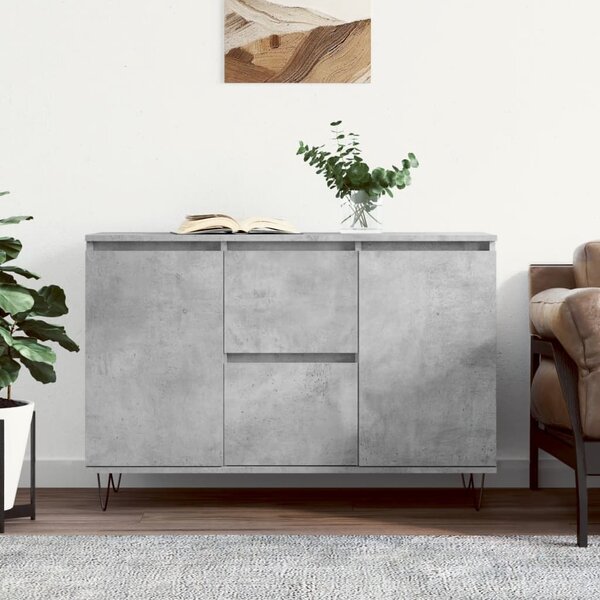 Sideboard Concrete Grey 104x35x70 cm Engineered Wood