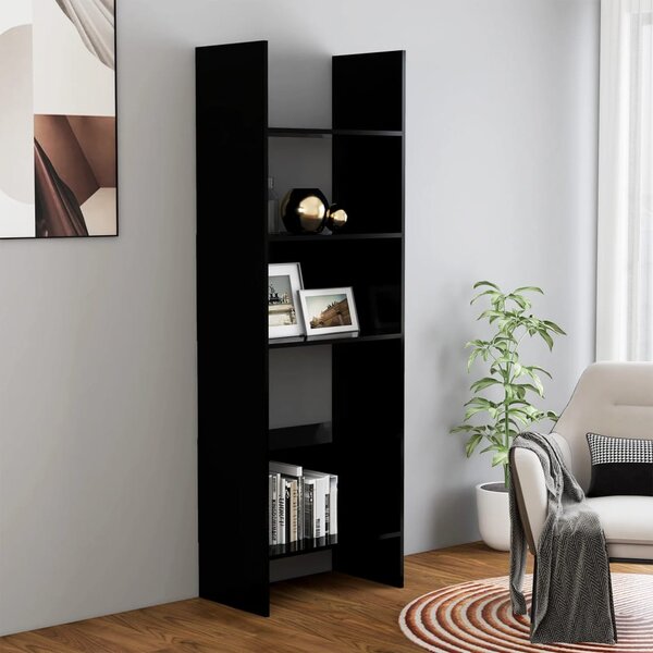 Book Cabinet Black 60x35x180 cm Engineered Wood