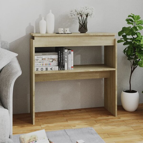 Console Table Sonoma Oak 80x30x80 cm Engineered Wood