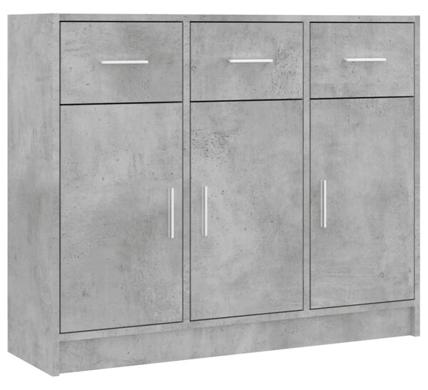 Sideboard Concrete Grey 91x28x75 cm Engineered Wood