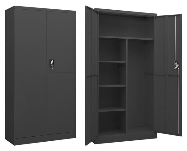 Locker Cabinet Anthracite 90x40x180 cm Steel