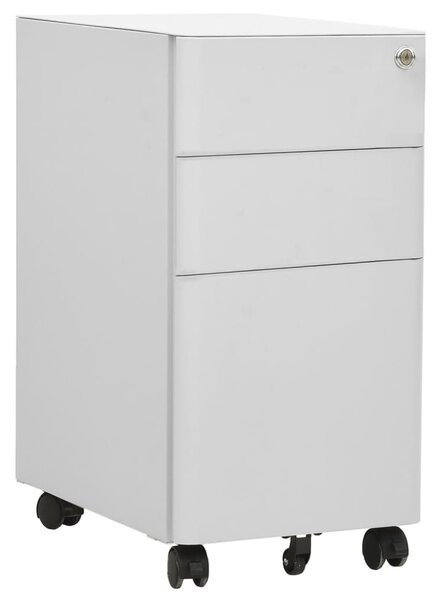 Mobile File Cabinet Light Grey 30x45x59 cm Steel