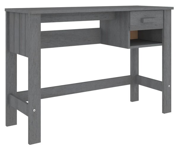 Desk HAMAR Dark Grey 110x40x75 cm Solid Wood Pine