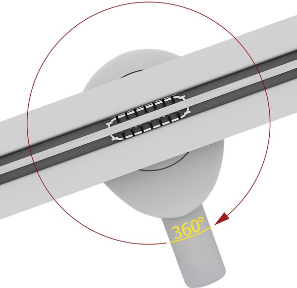 Linear drainage Rea Neo Ultra Slim Pro Nickel Brush INOX 60