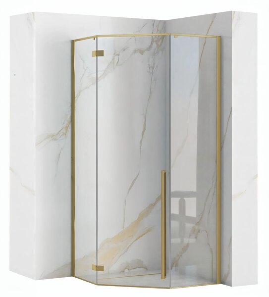 Shower enclosure DIAMOND 90x90 BRUSH GOLD